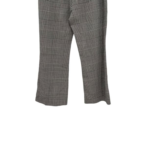 Theory Demitria Df Portland Pants Plaid Houndstooth Wool Black White Size US 8 - Picture 8 of 12